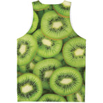 Kiwi Slices Print Men's Tank Top