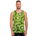 Kiwi Slices Print Men's Tank Top