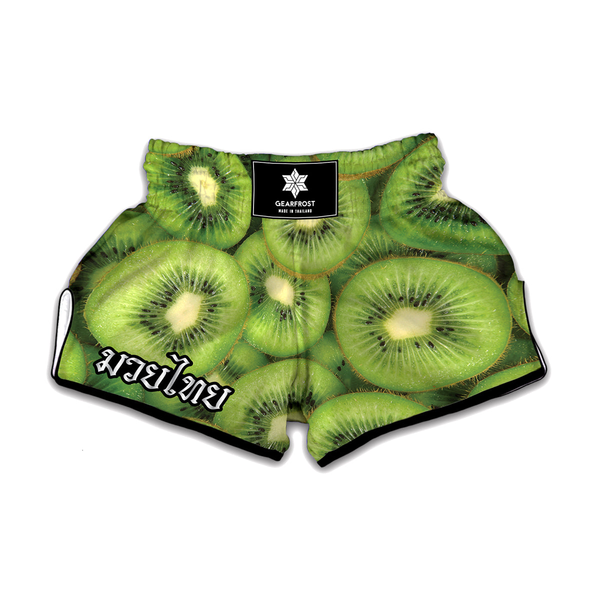 Kiwi Slices Print Muay Thai Boxing Shorts