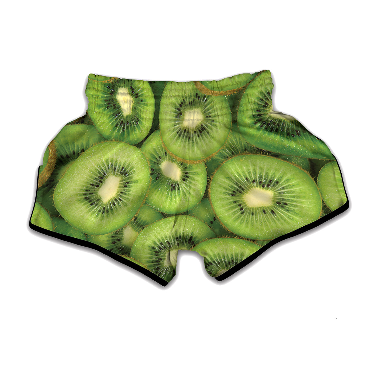 Kiwi Slices Print Muay Thai Boxing Shorts