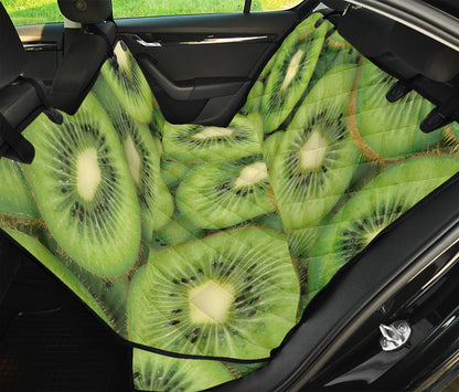 Kiwi Slices Print Pet Car Back Seat Cover