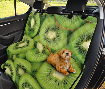 Kiwi Slices Print Pet Car Back Seat Cover