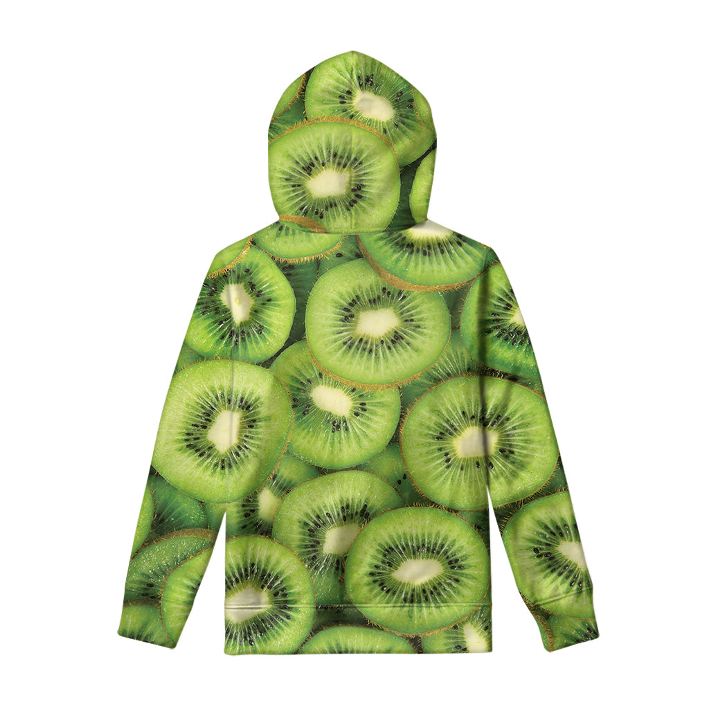 Kiwi Slices Print Pullover Hoodie