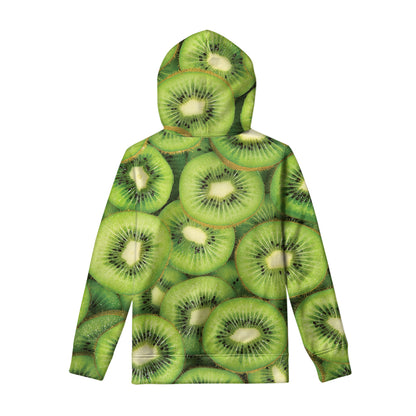Kiwi Slices Print Pullover Hoodie