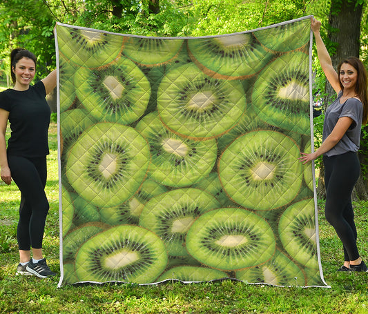 Kiwi Slices Print Quilt