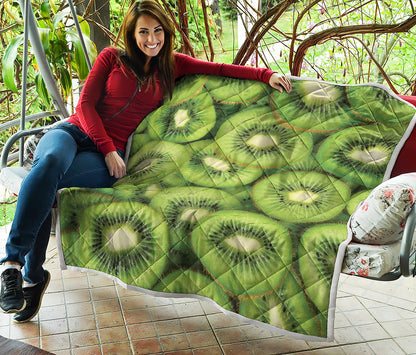 Kiwi Slices Print Quilt