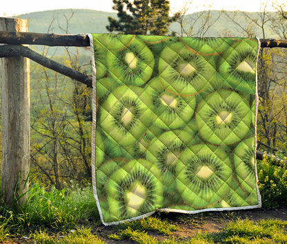 Kiwi Slices Print Quilt