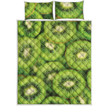 Kiwi Slices Print Quilt Bed Set