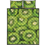 Kiwi Slices Print Quilt Bed Set