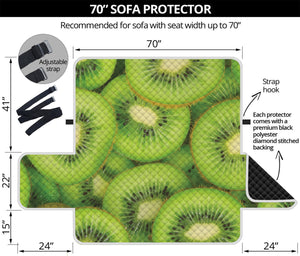 Kiwi Slices Print Sofa Protector