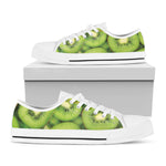 Kiwi Slices Print White Low Top Shoes