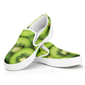 Kiwi Slices Print White Slip On Sneakers
