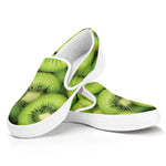 Kiwi Slices Print White Slip On Shoes