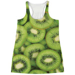 Kiwi Slices Print Women's Racerback Tank Top