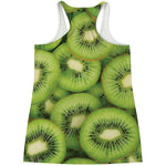 Kiwi Slices Print Women's Racerback Tank Top
