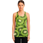 Kiwi Slices Print Women's Racerback Tank Top