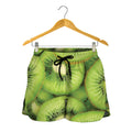Kiwi Slices Print Women's Shorts