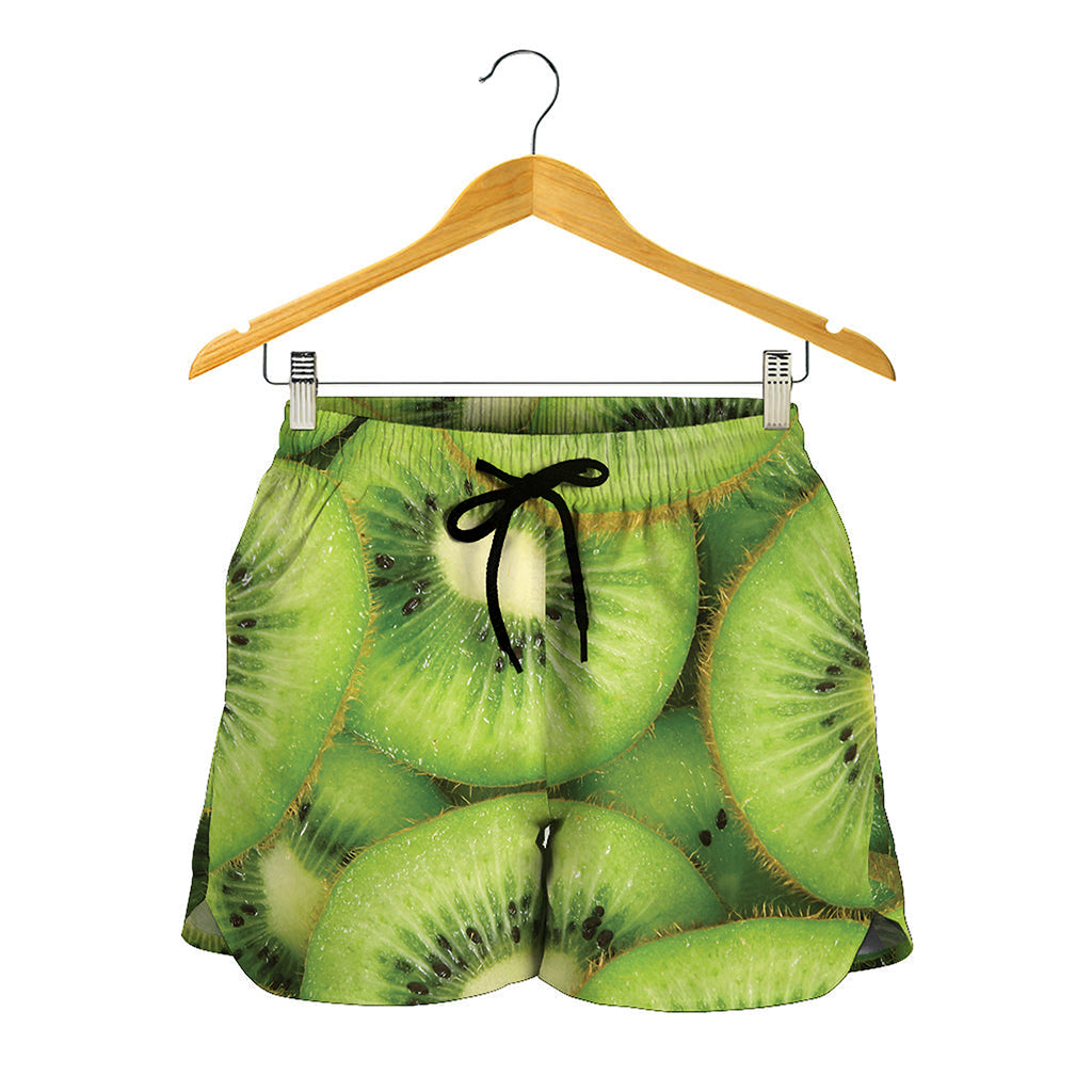 Kiwi Slices Print Women's Shorts