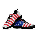 Knitted American Flag Print Black Sneakers