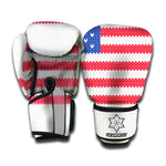 Knitted American Flag Print Boxing Gloves