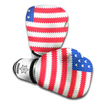 Knitted American Flag Print Boxing Gloves