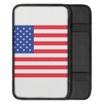 Knitted American Flag Print Car Center Console Cover