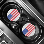 Knitted American Flag Print Car Coasters