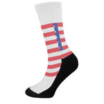 Knitted American Flag Print Crew Socks