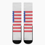 Knitted American Flag Print Crew Socks