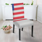 Knitted American Flag Print Dining Chair Slipcover