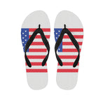 Knitted American Flag Print Flip Flops