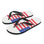 Knitted American Flag Print Flip Flops