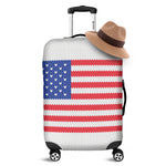 Knitted American Flag Print Luggage Cover