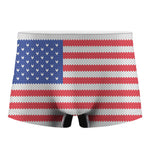 Knitted American Flag Print Men's Boxer Briefs