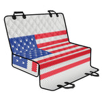 Knitted American Flag Print Pet Car Back Seat Cover
