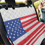Knitted American Flag Print Pet Car Back Seat Cover