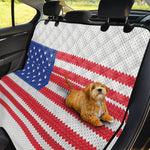 Knitted American Flag Print Pet Car Back Seat Cover