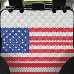 Knitted American Flag Print Pet Car Back Seat Cover