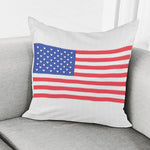 Knitted American Flag Print Pillow Cover