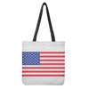 Knitted American Flag Print Tote Bag
