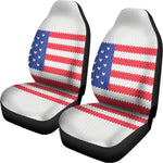 Knitted American Flag Print Universal Fit Car Seat Covers