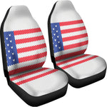 Knitted American Flag Print Universal Fit Car Seat Covers