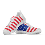 Knitted American Flag Print White Sneakers