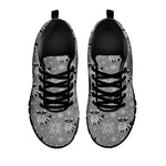 Knitted Raccoon Pattern Print Black Sneakers