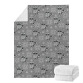 Knitted Raccoon Pattern Print Blanket
