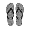 Knitted Raccoon Pattern Print Flip Flops