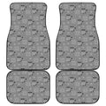 Knitted Raccoon Pattern Print Front and Back Car Floor Mats