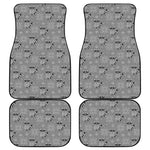 Knitted Raccoon Pattern Print Front and Back Car Floor Mats