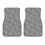 Knitted Raccoon Pattern Print Front Car Floor Mats