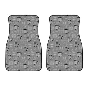 Knitted Raccoon Pattern Print Front Car Floor Mats